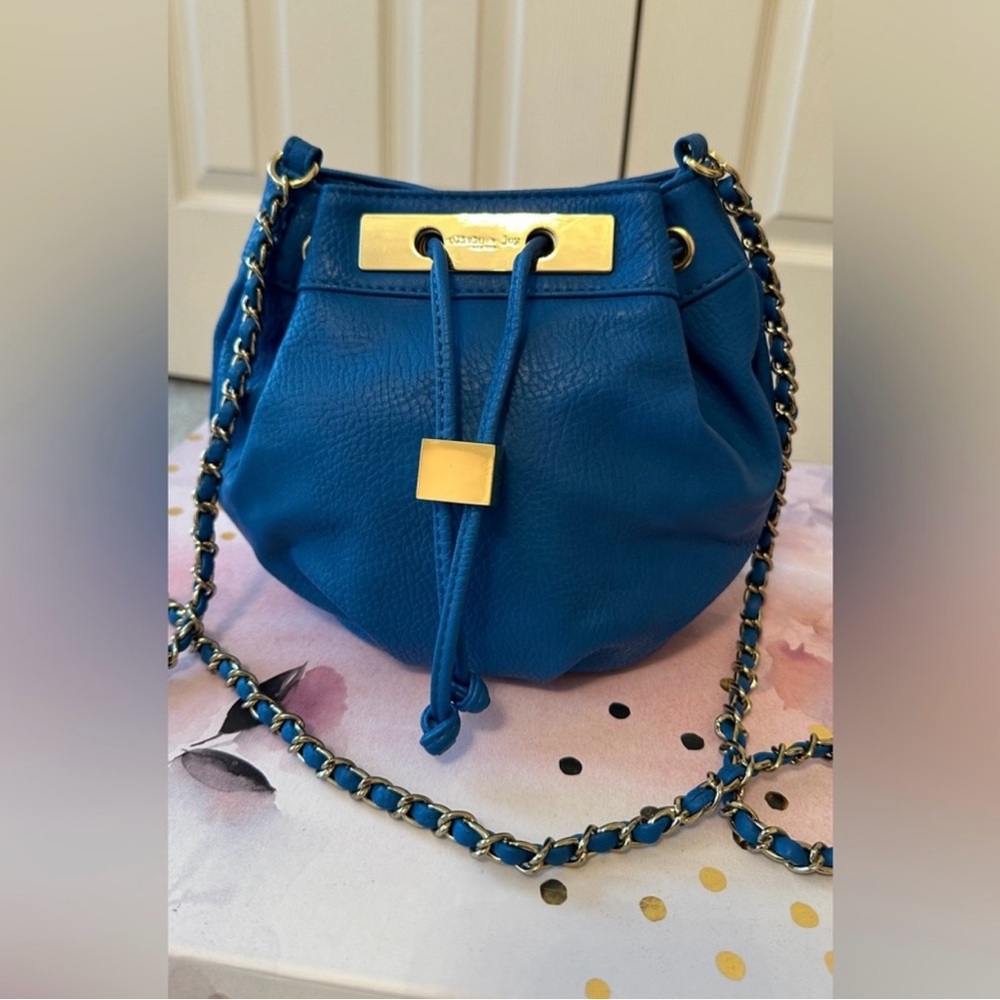 Olivia + Joy Blue Bag with Gold Hardware